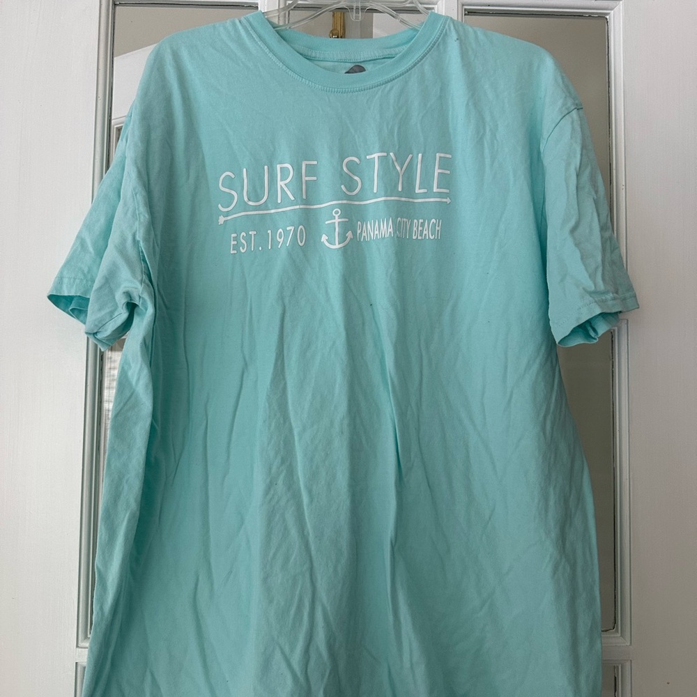 Surf Style Men's Aqua T-Shirt
